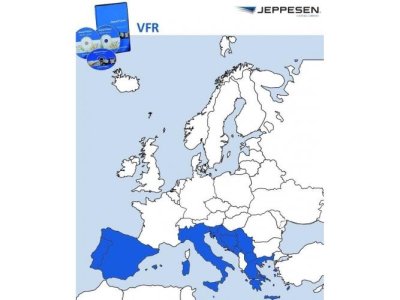 Jeppesen JeppView VFR jižní Evropa