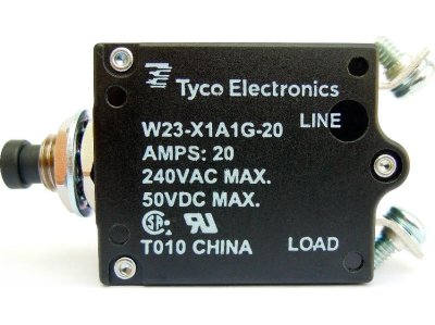 TE Connectivity W23 Circuit Breaker - Current: 1 A