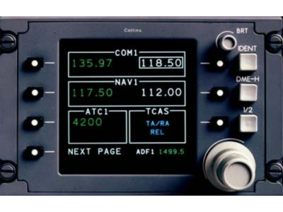 Collins Aerospace RTU-4200 - Produktkode: 822-0730-232 (Gray, On/Off Switch, Flight ID, TCAS, COM 3, HSI), Enhetsstatus: Ny