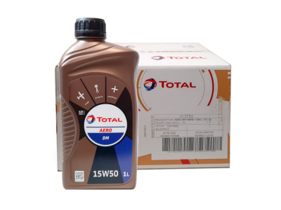 Total Aero DM 15W-50 - confezione da 12 bottiglie da litro