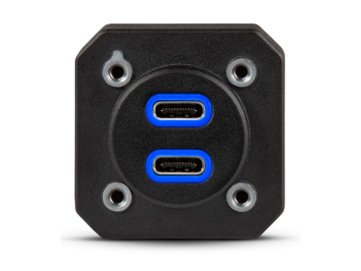 Garmin GSB 15 USB Charging Port - Part Number: 010-02201-10 (011-04937-00) - Dual Type A, 3A, 14/28V, Rear Power Input, Unit Condition: New