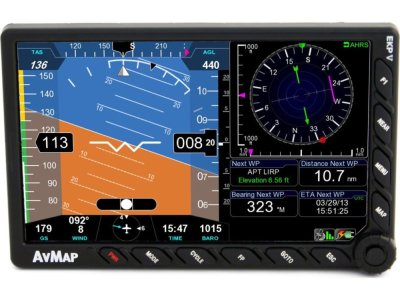 AvMap EKP V + A2 ADAHRS + EngiBOX Portable GPS